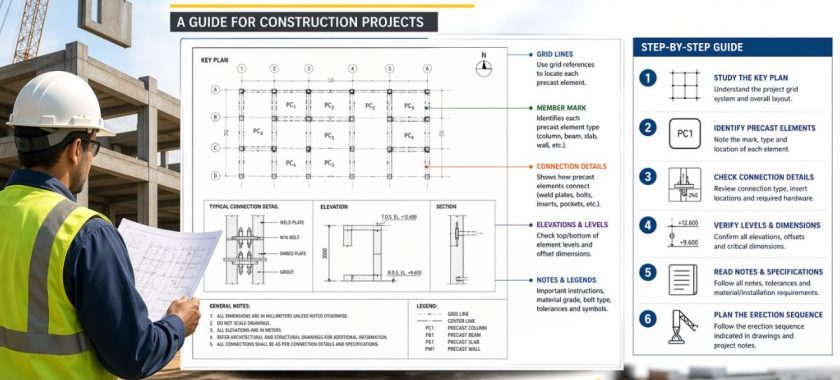 How to Read Precast Erection Drawings for Construction Projects