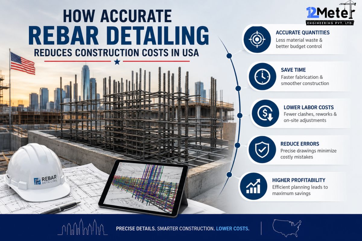How Accurate Rebar Detailing Reduces Construction Costs in USA