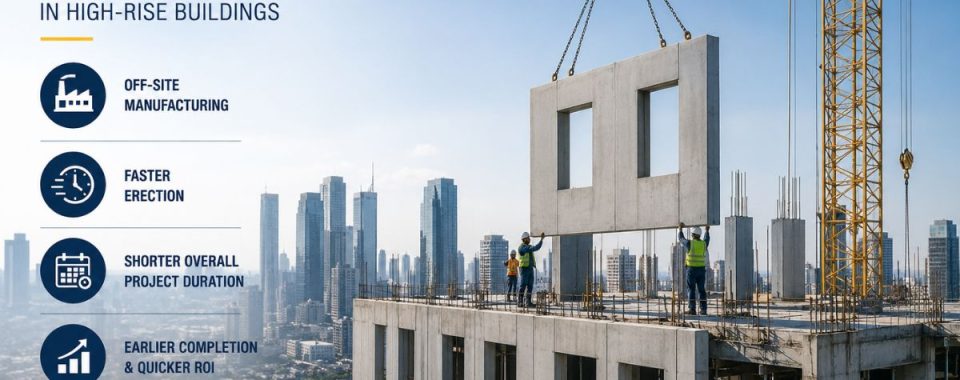 How Precast Erection Reduces Construction Time in High-Rise Buildings