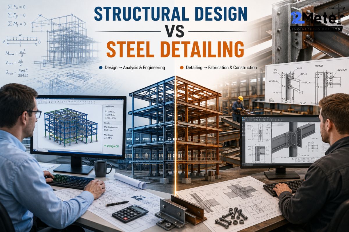 Structural Steel Detailing vs Structural Design: What’s the Difference?
