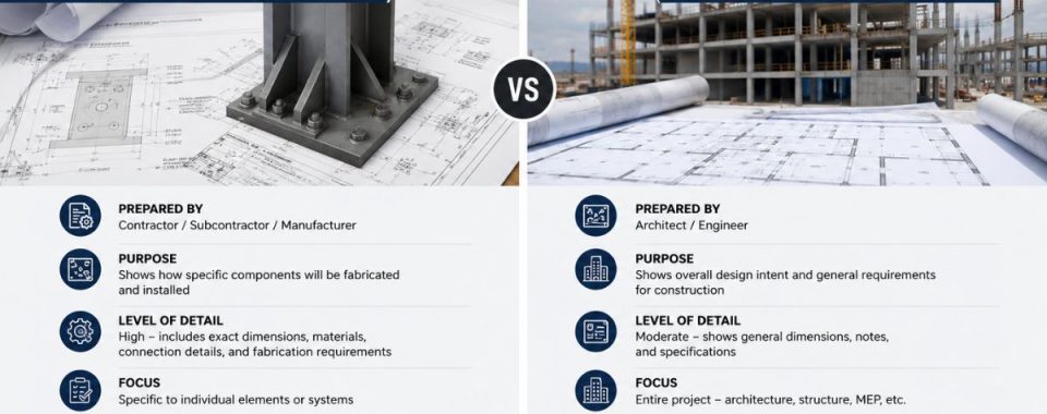 Shop Drawings vs Construction Drawings: What Is the Difference?