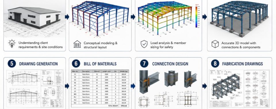 Step-by-Step PEB Engineering Process From Design Concept to Fabrication Drawings