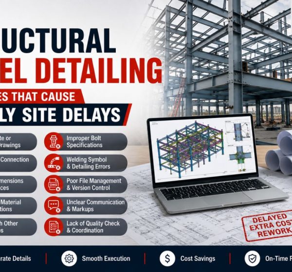 Top 10 Structural Steel Detailing Mistakes That Cause Costly Site Delays