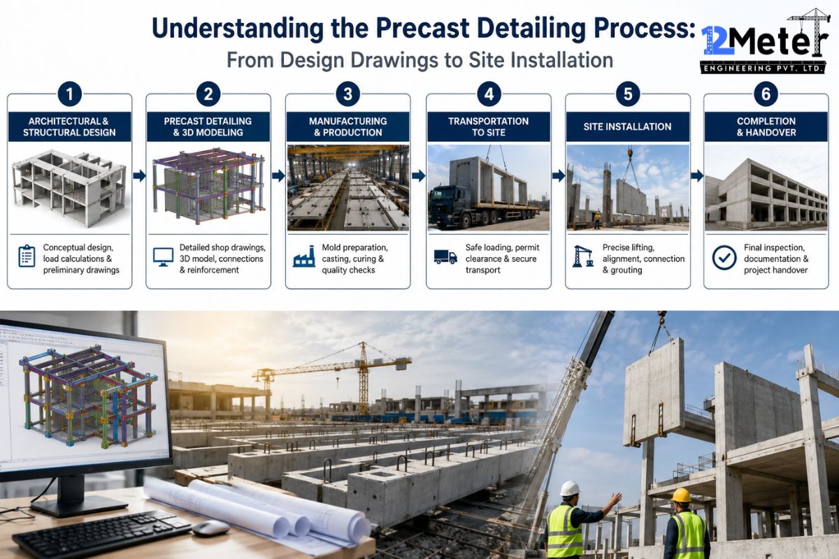 Understanding the Precast Detailing Process: From Design Drawings to Site Installation