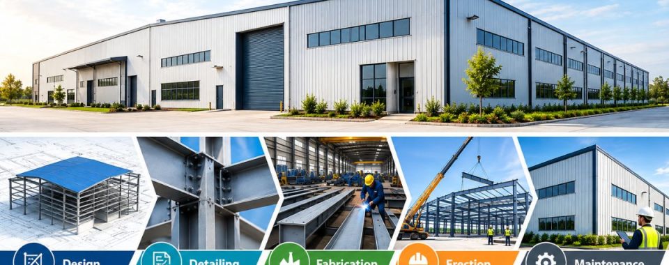 Complete PEB Engineering Lifecycle Design, Detailing, Fabrication, Erection and Maintenance