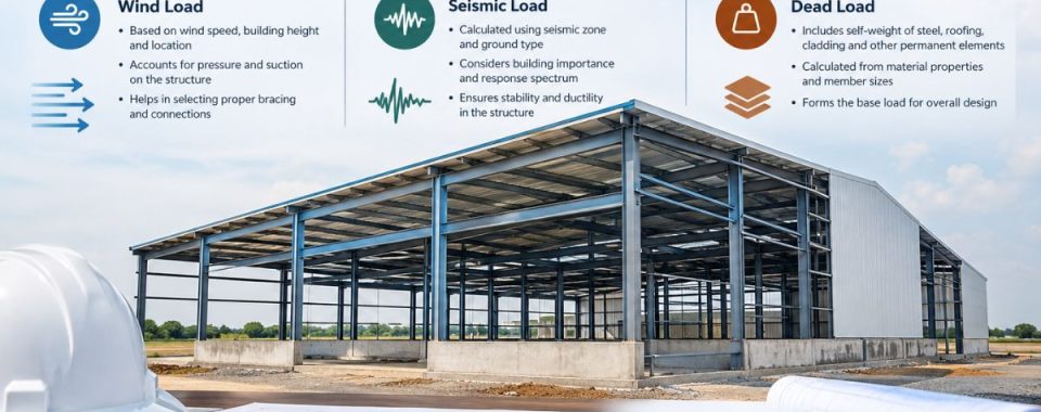 How Engineers Calculate Wind Load, Seismic Load & Dead Load in PEB Design