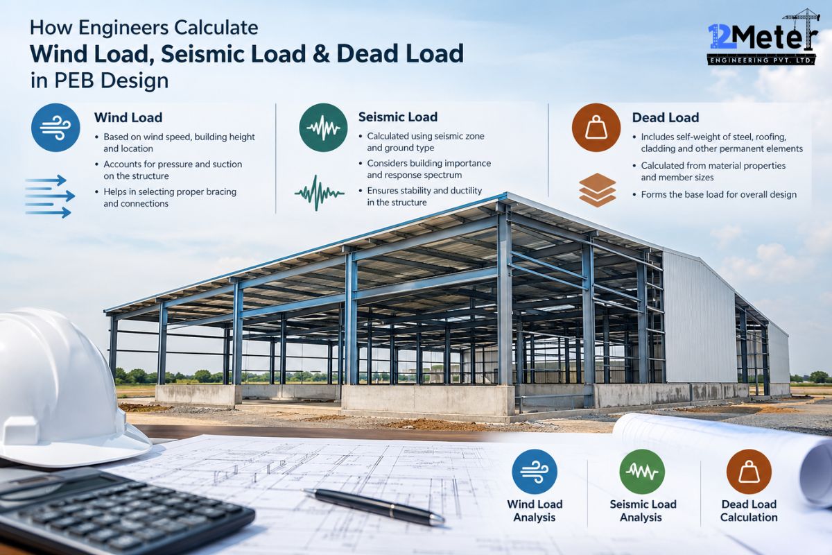 How Engineers Calculate Wind Load, Seismic Load & Dead Load in PEB Design
