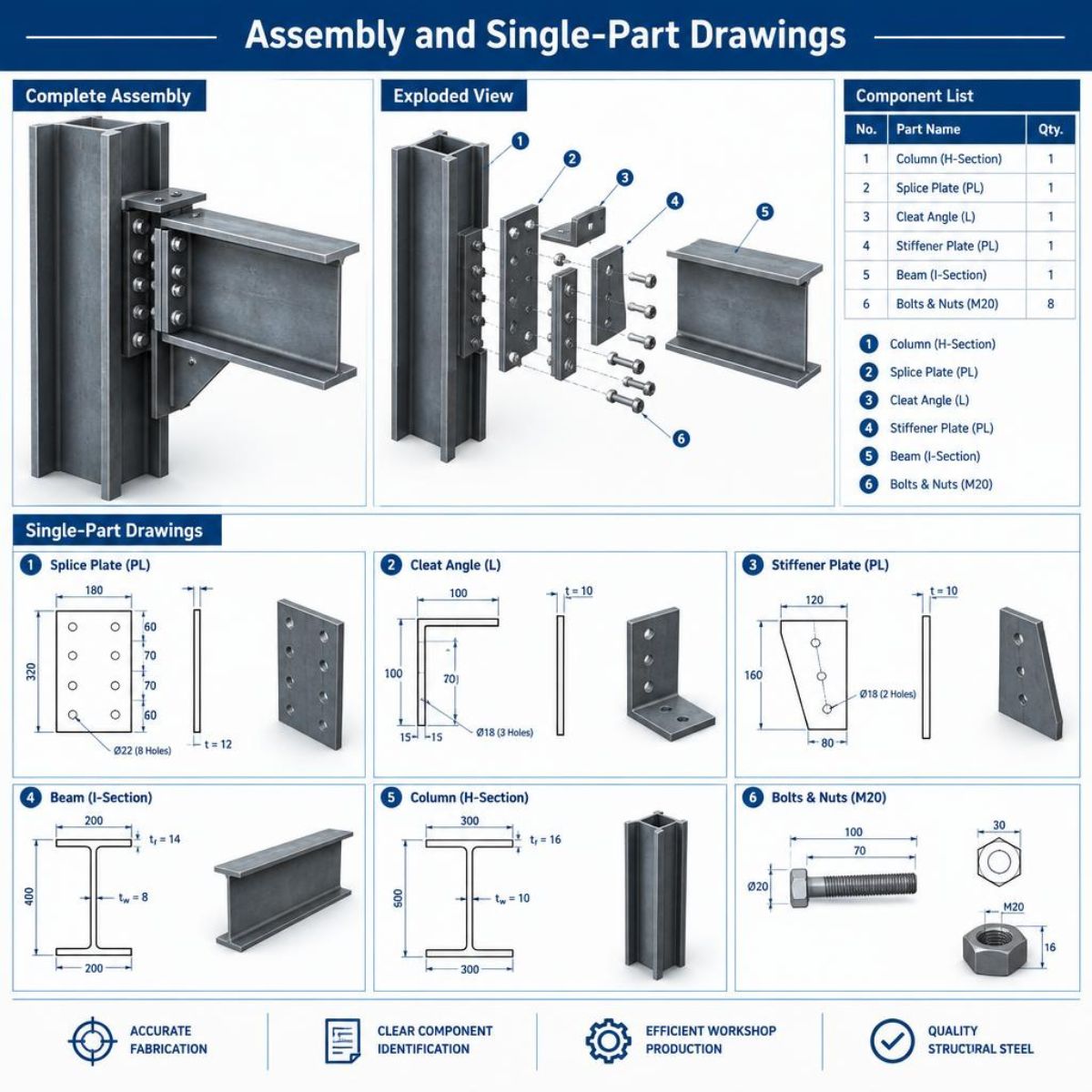 Assembly and Single-Part Drawings