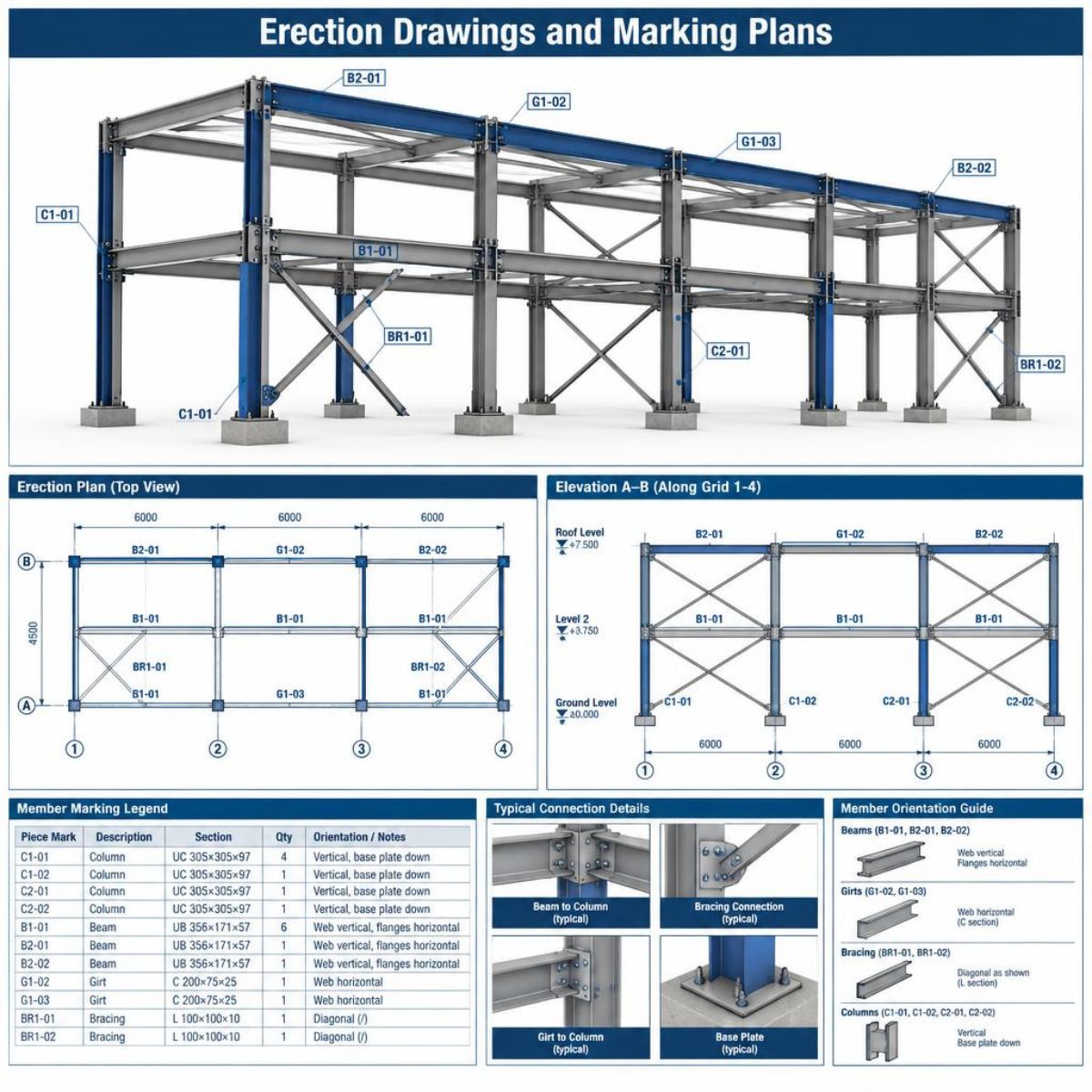 Erection Drawings and Marking Plans
