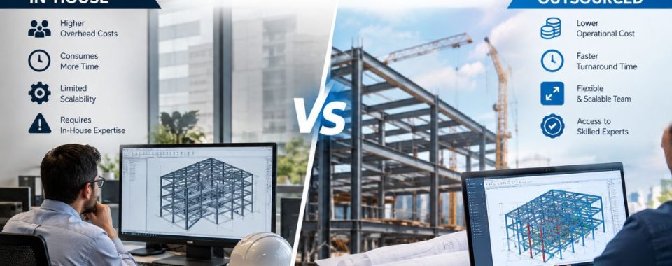 In-House vs Outsourced Structural Steel Detailing
