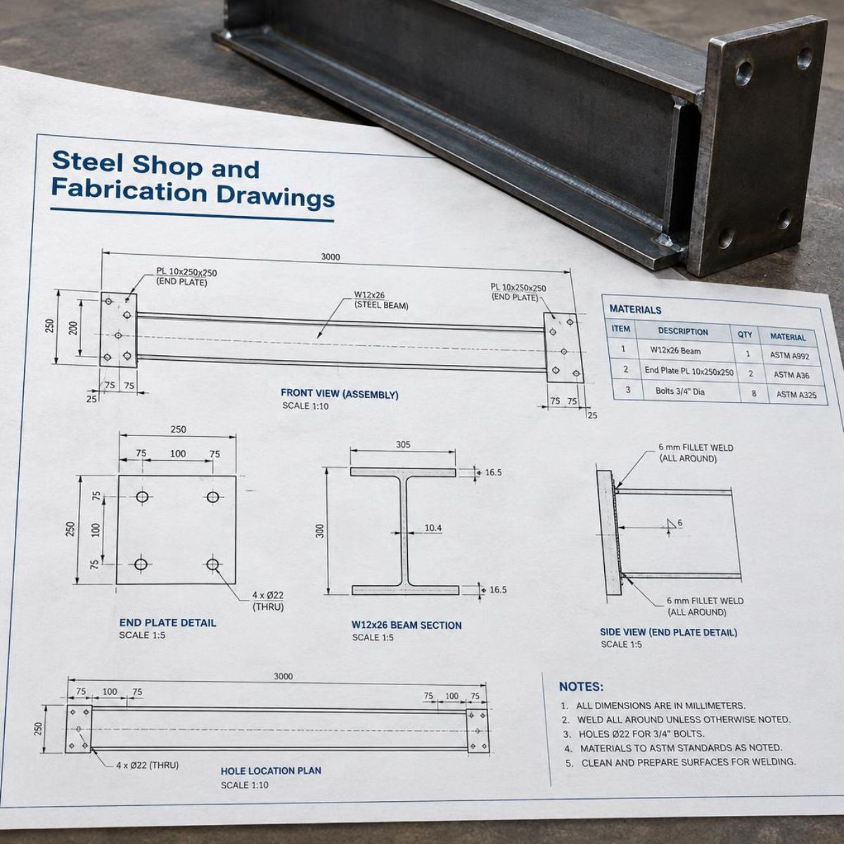 Steel Shop and Fabrication Drawings